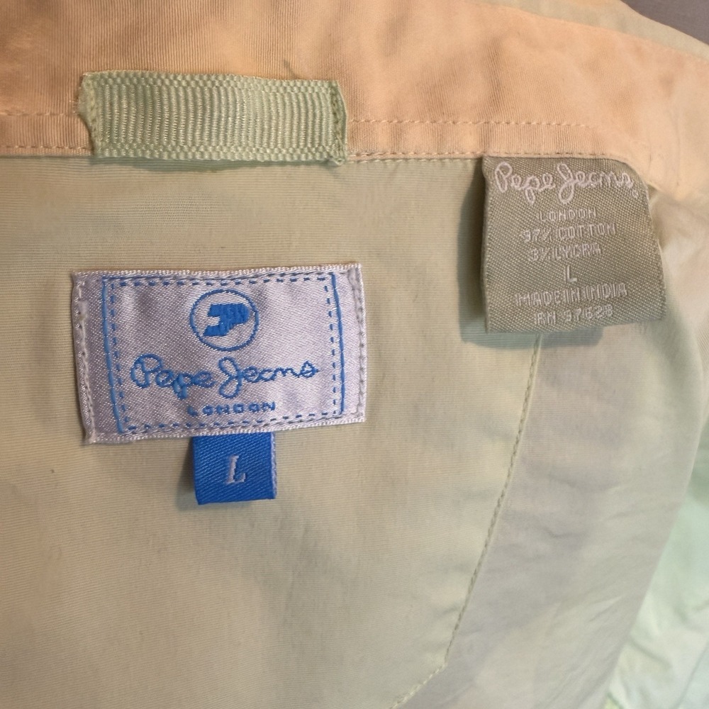 Pepe Jeans London Ladies Size L Long Sleeve Shirt French Cuffs - Picture 8 of 8